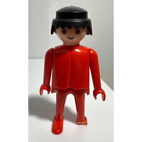 Vintage Playmobil Figures Set Of 2 Red & White Boy Girl - Picture 3 of 8